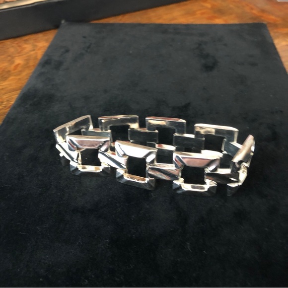 $98 Estate Bracelet Sterling Silver Marked 925 Italy 28.2 grams - Picture 5 of 7